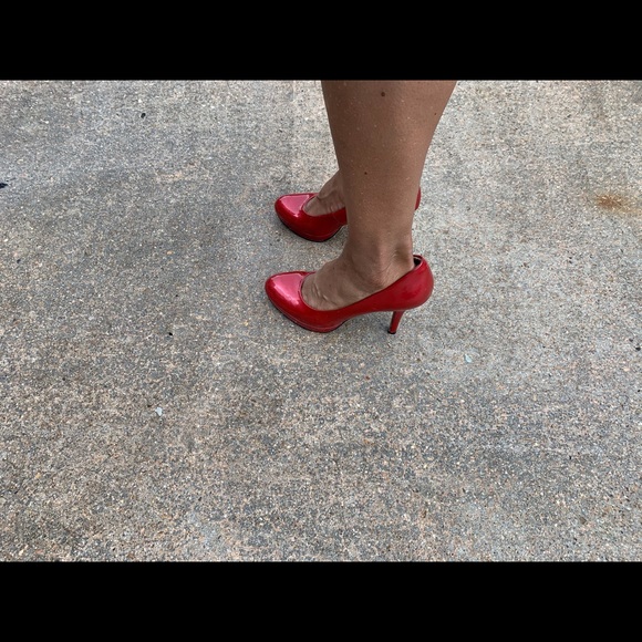 Ruby Red Pumps - Picture 2 of 5